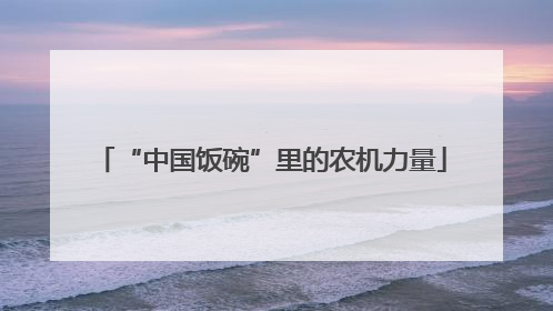 “中国饭碗”里的农机力量